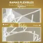 Árbol de Navidad Artificial 180 cm con 384 Luces LED Blanco Cálido Ramas Flexibles Base de Acero Blanco Árbol de Navidad Artificial 180 cm con 384 Luces LED Blanco Cálido Ramas Flexibles Base de Acero Blanco