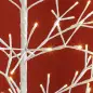 Árbol de Navidad Artificial 180 cm con 384 Luces LED Blanco Cálido Ramas Flexibles Base de Acero Blanco Árbol de Navidad Artificial 180 cm con 384 Luces LED Blanco Cálido Ramas Flexibles Base de Acero Blanco