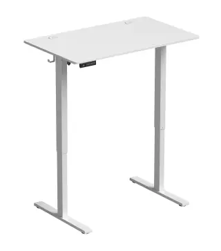 Escritorio Elevable Eléctrico 100x60 cm con 3 Memorias Pantalla LED 2 Ganchos y 2 Pasacables Blanco