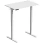 Escritorio Elevable Eléctrico 100x60 cm con 3 Memorias Pantalla LED 2 Ganchos y 2 Pasacables Blanco