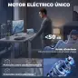 Escritorio Elevable Eléctrico 100x60 cm con 3 Memorias Pantalla LED 2 Ganchos y 2 Pasacables Blanco