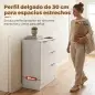 Aparador de Salón Estrecho con Puerta 3 Cajones 60x30x70 cm para Entrada Comedor Blanco