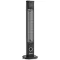 Calefactor Infrarrojos Terraza de Pie o Pared 2000 W con Mando 9 Niveles Calor Temporizador Apagado Inclinación Funda