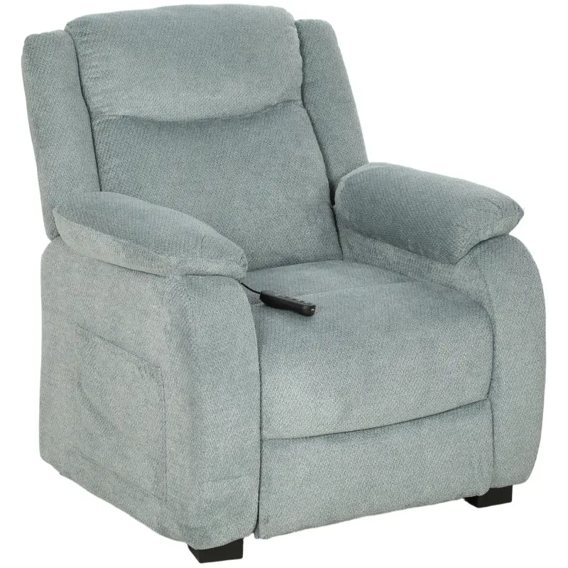 Sillón Relax Reclinable Eléctrico de Lino con Asiento con Muelles Reposapiés Mando USB y 2 Bolsillos Laterales Verde Sillón Relax Reclinable Eléctrico de Lino con Asiento con Muelles Reposapiés Mando USB y 2 Bolsillos Laterales Verde