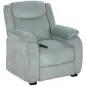 Sillón Relax Reclinable Eléctrico de Lino con Asiento con Muelles Reposapiés Mando USB y 2 Bolsillos Laterales Verde Sillón Relax Reclinable Eléctrico de Lino con Asiento con Muelles Reposapiés Mando USB y 2 Bolsillos Laterales Verde