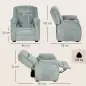 Sillón Relax Reclinable Eléctrico de Lino con Asiento con Muelles Reposapiés Mando USB y 2 Bolsillos Laterales Verde Sillón Relax Reclinable Eléctrico de Lino con Asiento con Muelles Reposapiés Mando USB y 2 Bolsillos Laterales Verde