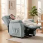 Sillón Relax Reclinable Eléctrico de Lino con Asiento con Muelles Reposapiés Mando USB y 2 Bolsillos Laterales Verde Sillón Relax Reclinable Eléctrico de Lino con Asiento con Muelles Reposapiés Mando USB y 2 Bolsillos Laterales Verde