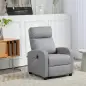 Sillón de Masaje Reclinable con Mando a Distancia Bolsillo Lateral y Temporizador Tapizado en PU 68x88x98 cm Gris Claro Sillón de Masaje Reclinable con Mando a Distancia Bolsillo Lateral y Temporizador Tapizado en PU 68x88x98 cm Gris Claro