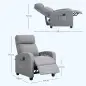 Sillón de Masaje Reclinable con Mando a Distancia Bolsillo Lateral y Temporizador Tapizado en PU 68x88x98 cm Gris Claro Sillón de Masaje Reclinable con Mando a Distancia Bolsillo Lateral y Temporizador Tapizado en PU 68x88x98 cm Gris Claro