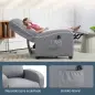 Sillón de Masaje Reclinable con Mando a Distancia Bolsillo Lateral y Temporizador Tapizado en PU 68x88x98 cm Gris Claro Sillón de Masaje Reclinable con Mando a Distancia Bolsillo Lateral y Temporizador Tapizado en PU 68x88x98 cm Gris Claro