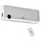 Calefactor Baño de Pared 1000W/2000W con Mando a Distancia Pantalla LED Temporizador 12H Termostato Blanco