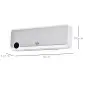 Calefactor Baño de Pared 1000W/2000W con Mando a Distancia Pantalla LED Temporizador 12H Termostato Blanco