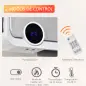 Calefactor Baño de Pared 1000W/2000W con Mando a Distancia Pantalla LED Temporizador 12H Termostato Blanco