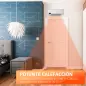 Calefactor Baño de Pared 1000W/2000W con Mando a Distancia Pantalla LED Temporizador 12H Termostato Blanco