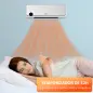 Calefactor Baño de Pared 1000W/2000W con Mando a Distancia Pantalla LED Temporizador 12H Termostato Blanco