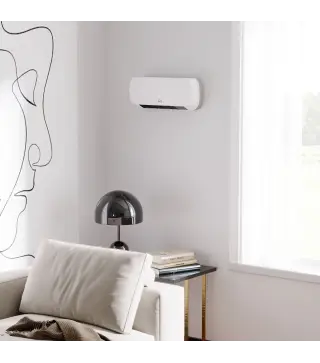 Calefactor Eléctrico Bajo Consumo, 1000W/2000W, PTC Calefactor de Baño de Pared con Pantalla LED, IPX2, 3 Modos, Protección cont