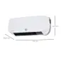 Calefactor Eléctrico Bajo Consumo, 1000W/2000W, PTC Calefactor de Baño de Pared con Pantalla LED, IPX2, 3 Modos, Protección cont