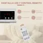 Calefactor Eléctrico Bajo Consumo, 1000W/2000W, PTC Calefactor de Baño de Pared con Pantalla LED, IPX2, 3 Modos, Protección cont