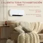 Calefactor Eléctrico Bajo Consumo, 1000W/2000W, PTC Calefactor de Baño de Pared con Pantalla LED, IPX2, 3 Modos, Protección cont