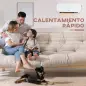 Calefactor Eléctrico Bajo Consumo, 1000W/2000W, PTC Calefactor de Baño de Pared con Pantalla LED, IPX2, 3 Modos, Protección cont