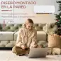 Calefactor Eléctrico Bajo Consumo, 1000W/2000W, PTC Calefactor de Baño de Pared con Pantalla LED, IPX2, 3 Modos, Protección cont
