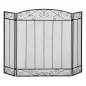Salvachispas para Chimenea 105x80,5 cm Pantalla para Chimenea Plegable de 3 Paneles Protector de Chimenea Negro Salvachispas para Chimenea 105x80,5 cm Pantalla para Chimenea Plegable de 3 Paneles Protector de Chimenea Negro