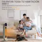 Calefactor Cerámico de Torre 1100/2200W con Mando Pantalla LED Temporizador y Oscilación Ø25x73,5 cm Plata Calefactor Cerámico de Torre 1100/2200W con Mando Pantalla LED Temporizador y Oscilación Ø25x73,5 cm Plata