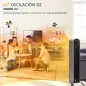 Calefactor Cerámico de Torre 1100/2200W con Mando Pantalla LED Temporizador y Oscilación Ø25x73,5 cm Plata Calefactor Cerámico de Torre 1100/2200W con Mando Pantalla LED Temporizador y Oscilación Ø25x73,5 cm Plata