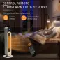 Calefactor Cerámico de Torre 1100/2200W con Mando Pantalla LED Temporizador y Oscilación Ø25x73,5 cm Plata Calefactor Cerámico de Torre 1100/2200W con Mando Pantalla LED Temporizador y Oscilación Ø25x73,5 cm Plata