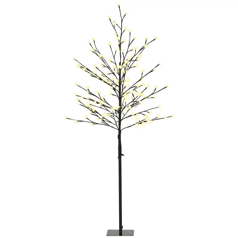 Luz de Árbol de Cerezo con 150 Luces LED Lámpara Decorativa de Flor de Cerezo para Interiores 17x17x150 cm Negro Luz de Árbol de Cerezo con 150 Luces LED Lámpara Decorativa de Flor de Cerezo para Interiores 17x17x150 cm Negro