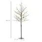 Luz de Árbol de Cerezo con 150 Luces LED Lámpara Decorativa de Flor de Cerezo para Interiores 17x17x150 cm Negro Luz de Árbol de Cerezo con 150 Luces LED Lámpara Decorativa de Flor de Cerezo para Interiores 17x17x150 cm Negro
