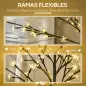 Luz de Árbol de Cerezo con 150 Luces LED Lámpara Decorativa de Flor de Cerezo para Interiores 17x17x150 cm Negro Luz de Árbol de Cerezo con 150 Luces LED Lámpara Decorativa de Flor de Cerezo para Interiores 17x17x150 cm Negro
