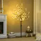 Árbol de Flor de Cerezo con 120 Luces LED IP44 en Blanco Cálido Decoración para Interiores 17x17x120 cm Negro Árbol de Flor de Cerezo con 120 Luces LED IP44 en Blanco Cálido Decoración para Interiores 17x17x120 cm Negro