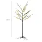 Árbol de Flor de Cerezo con 120 Luces LED IP44 en Blanco Cálido Decoración para Interiores 17x17x120 cm Negro Árbol de Flor de Cerezo con 120 Luces LED IP44 en Blanco Cálido Decoración para Interiores 17x17x120 cm Negro