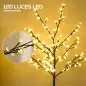 Árbol de Flor de Cerezo con 120 Luces LED IP44 en Blanco Cálido Decoración para Interiores 17x17x120 cm Negro Árbol de Flor de Cerezo con 120 Luces LED IP44 en Blanco Cálido Decoración para Interiores 17x17x120 cm Negro