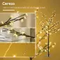 Árbol de Flor de Cerezo con 120 Luces LED IP44 en Blanco Cálido Decoración para Interiores 17x17x120 cm Negro Árbol de Flor de Cerezo con 120 Luces LED IP44 en Blanco Cálido Decoración para Interiores 17x17x120 cm Negro