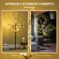 Árbol de Flor de Cerezo con 120 Luces LED IP44 en Blanco Cálido Decoración para Interiores 17x17x120 cm Negro Árbol de Flor de Cerezo con 120 Luces LED IP44 en Blanco Cálido Decoración para Interiores 17x17x120 cm Negro