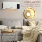 Calefactor Eléctrico de Pared 1000W/2000W Estufa con Pantalla LED y Mando a Distancia 54,5x12x21,5 cm Blanco