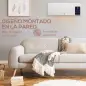 Calefactor Eléctrico de Pared 1000W/2000W Estufa con Pantalla LED y Mando a Distancia 54,5x12x21,5 cm Blanco