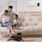 Calefactor Eléctrico de Pared 1000W/2000W Estufa con Pantalla LED y Mando a Distancia 54,5x12x21,5 cm Blanco