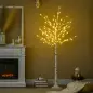 Árbol de Abedul Altura 180 cm con 96 Luces LED IP44 Blanco Cálido Decoración para Interiores 22x22x180 cm Blanco Árbol de Abedul Altura 180 cm con 96 Luces LED IP44 Blanco Cálido Decoración para Interiores 22x22x180 cm Blanco