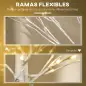 Árbol de Abedul Altura 180 cm con 96 Luces LED IP44 Blanco Cálido Decoración para Interiores 22x22x180 cm Blanco Árbol de Abedul Altura 180 cm con 96 Luces LED IP44 Blanco Cálido Decoración para Interiores 22x22x180 cm Blanco