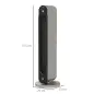 Calefactor Cerámico de Torre 1100/2200W Mando Pantalla LED Temporizador y Oscilación Ø25x73,5 cm Plata y Negro Calefactor Cerámico de Torre 1100/2200W Mando Pantalla LED Temporizador y Oscilación Ø25x73,5 cm Plata y Negro