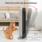 Calefactor Cerámico de Torre 1100/2200W Mando Pantalla LED Temporizador y Oscilación Ø25x73,5 cm Plata y Negro Calefactor Cerámico de Torre 1100/2200W Mando Pantalla LED Temporizador y Oscilación Ø25x73,5 cm Plata y Negro