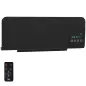 Calefactor Eléctrico de Pared 1000W/2000W Estufa con Pantalla LED y Mando a Distancia 54,5x12x21,5 cm Negro