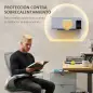 Calefactor Eléctrico de Pared 1000W/2000W Estufa con Pantalla LED y Mando a Distancia 54,5x12x21,5 cm Gris