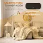 Calefactor Eléctrico de Pared 1000W/2000W Estufa con Pantalla LED y Mando a Distancia 45x18,6x11,5 cm Negro