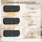 Calefactor Eléctrico de Pared 1000W/2000W Estufa con Pantalla LED y Mando a Distancia 45x18,6x11,5 cm Negro