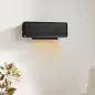 Calefactor Eléctrico de Pared 1000W/2000W Estufa con Pantalla LED IPX2 y Mando a Distancia 56x11,7x18,5 cm Negro Calefactor Eléctrico de Pared 1000W/2000W Estufa con Pantalla LED IPX2 y Mando a Distancia 56x11,7x18,5 cm Negro