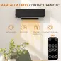 Calefactor Eléctrico de Pared 1000W/2000W Estufa con Pantalla LED IPX2 y Mando a Distancia 56x11,7x18,5 cm Negro Calefactor Eléctrico de Pared 1000W/2000W Estufa con Pantalla LED IPX2 y Mando a Distancia 56x11,7x18,5 cm Negro